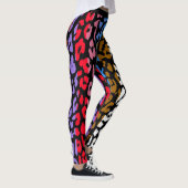 Farbiges Leopard-Skin-Muster #3 Leggings (Rechts)
