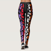Farbiges Leopard-Skin-Muster #3 Leggings (Rückseite)