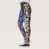 Farbiges Leopard-Skin-Muster #3 Leggings (Links)