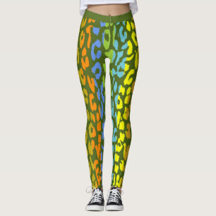 Farbiges Leopard-Skin-Muster #4 Leggings