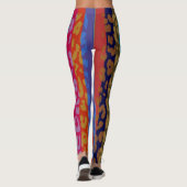 Farbiges Leopard-Skin-Muster #7 Leggings (Rückseite)