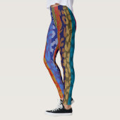 Farbiges Leopard-Skin-Muster #7 Leggings (Links)