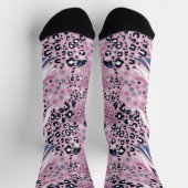 Farbiges Leopardenfell-Muster Socken (Oben)