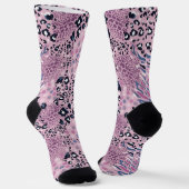 Farbiges Leopardenfell-Muster Socken (Gewinkelt)