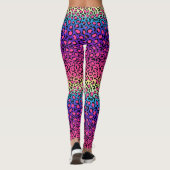 Farbiges Leopardenhautmuster Leggings (Rückseite)
