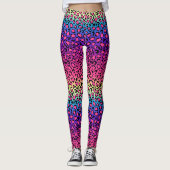 Farbiges Leopardenhautmuster Leggings (Vorderseite)