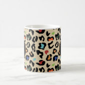 Farbiges Leopardenmuster mit Monogramm Kaffeetasse (Mittel)
