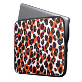 Farbiges Leopardenmuster: Nahtloses Design. Laptopschutzhülle (Vorderseite Links)