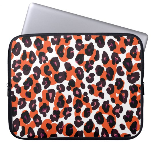 Farbiges Leopardenmuster: Nahtloses Design. Laptopschutzhülle (Vorderseite)