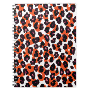 Farbiges Leopardenmuster: Nahtloses Design. Notizblock