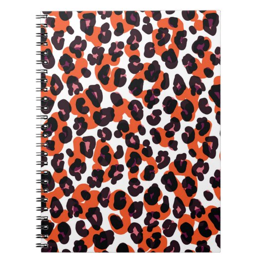 Farbiges Leopardenmuster: Nahtloses Design. Notizblock (Vorderseite)