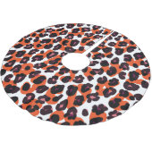 Farbiges Leopardenmuster: Nahtloses Design. Polyester Weihnachtsbaumdecke (Schrägansicht)