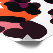 Farbiges Leopardenmuster: Nahtloses Design. Poster (Ecke)