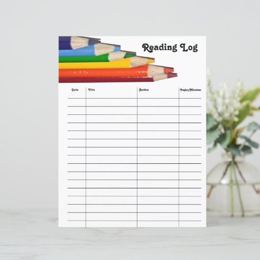 Farbiges Lesekopapierblatt (Stehend Vorderseite)