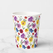 Farbiges Licht und kühne Aquarellfarben Pappbecher (Rückseite)