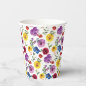 Farbiges Licht und kühne Aquarellfarben Pappbecher (Vorderseite)