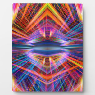 Farbiges Lichtstrahlmuster Fotoplatte