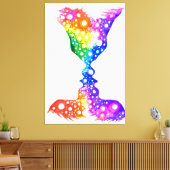 Farbiges Liebe-Poster Leinwanddruck (Insitu (Wohnzimmer))