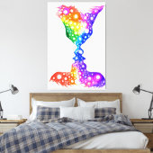 Farbiges Liebe-Poster Leinwanddruck (Insitu (Schlafzimmer))