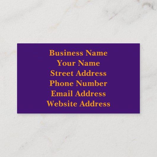 Farbiges Lila und orangefarbenes Fraktal Visitenkarte (Rückseite)