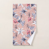 Farbiges Lilienmuster Badhandtuch Set (Handtuch)