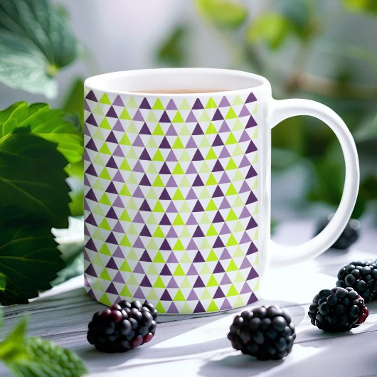 Farbiges Limones Lila geometrisches Muster Kaffeetasse