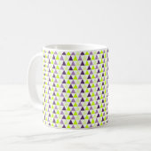Farbiges Limones Lila geometrisches Muster Kaffeetasse (Vorderseite Links)