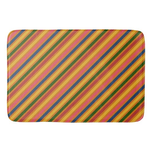 Farbiges Linienmuster Badematte (Vorderseite)