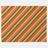 Farbiges Linienmuster Fleecedecke (Vorderseite (Horizontal))
