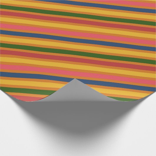 Farbiges Linienmuster Geschenkpapier (Ecke)