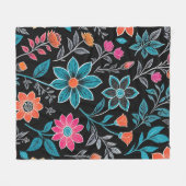 Farbiges Linoprint-Muster Fleecedecke (Vorderseite (Horizontal))