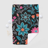 Farbiges Linoprint-Muster Golfhandtuch (Insitu)