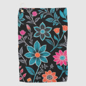 Farbiges Linoprint-Muster Golfhandtuch (Vorderseite)