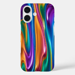 Farbiges Liquid #4 - iPhone 16 Hüllen
