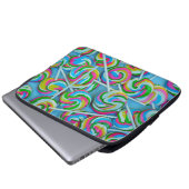 Farbiges Lollipop-Muster Laptopschutzhülle (Vorne Knopf)