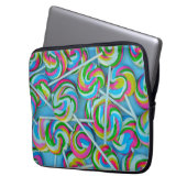 Farbiges Lollipop-Muster Laptopschutzhülle (Vorderseite Links)