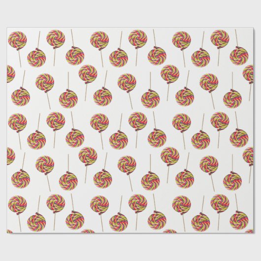 Farbiges Lollipop-Wrapping-Papier für den Swirl Geschenkpapier (Flach)