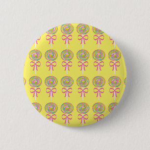 Farbiges Lollipopmuster Button