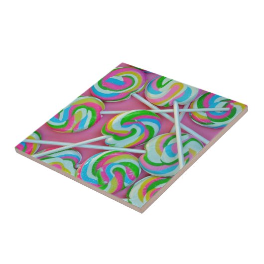 Farbiges Lollipopmuster Fliese (Seite)