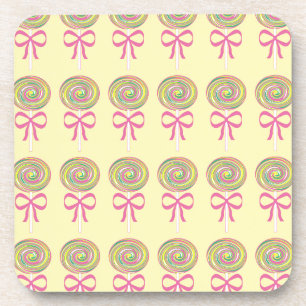 Farbiges Lollipopmuster Getränkeuntersetzer