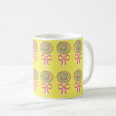 Farbiges Lollipopmuster Kaffeetasse (VorderseiteRechts)