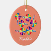 Farbiges Lollipopmuster Keramik Ornament (Rechts)