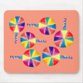Farbiges Lollipopmuster Mousepad (Vorne)
