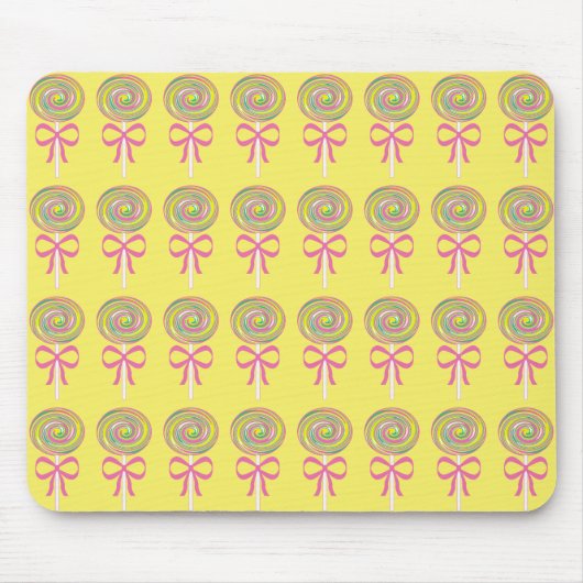 Farbiges Lollipopmuster Mousepad (Vorne)