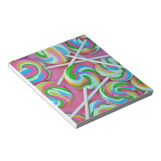 Farbiges Lollipopmuster Notizblock (angewinkelt)