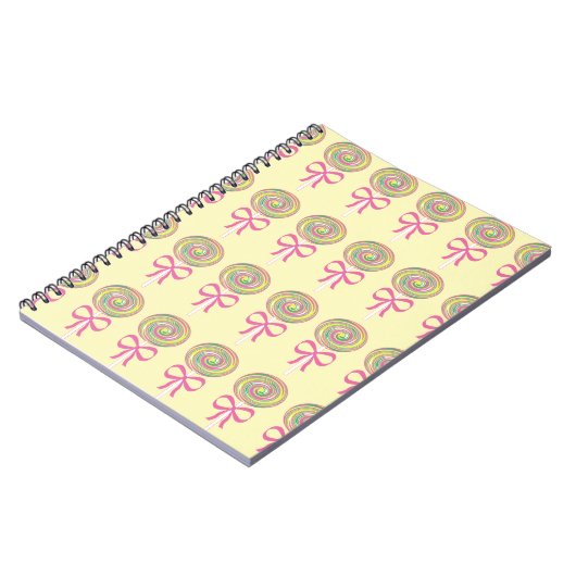 Farbiges Lollipopmuster Notizblock (Linke Seite)