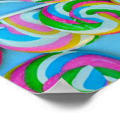 Farbiges Lollipopmuster Poster (Ecke)