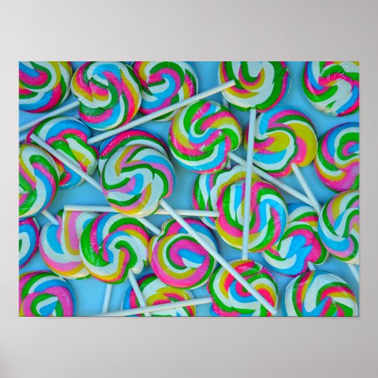 Farbiges Lollipopmuster Poster (Vorne)