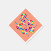Farbiges Lollipopmuster Serviette (Ecke)