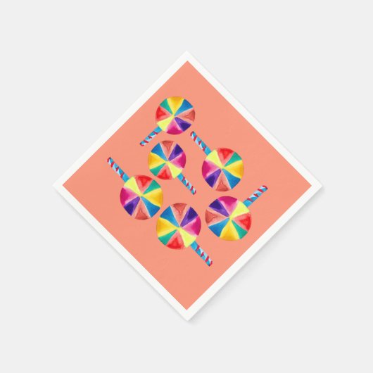 Farbiges Lollipopmuster Serviette (Ecke)